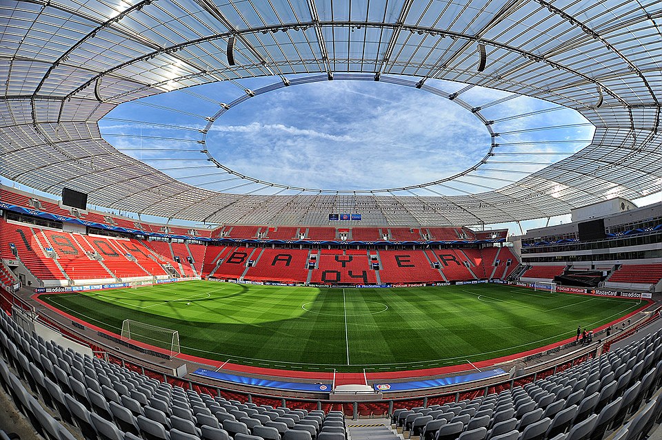 Arenabild över BayArena