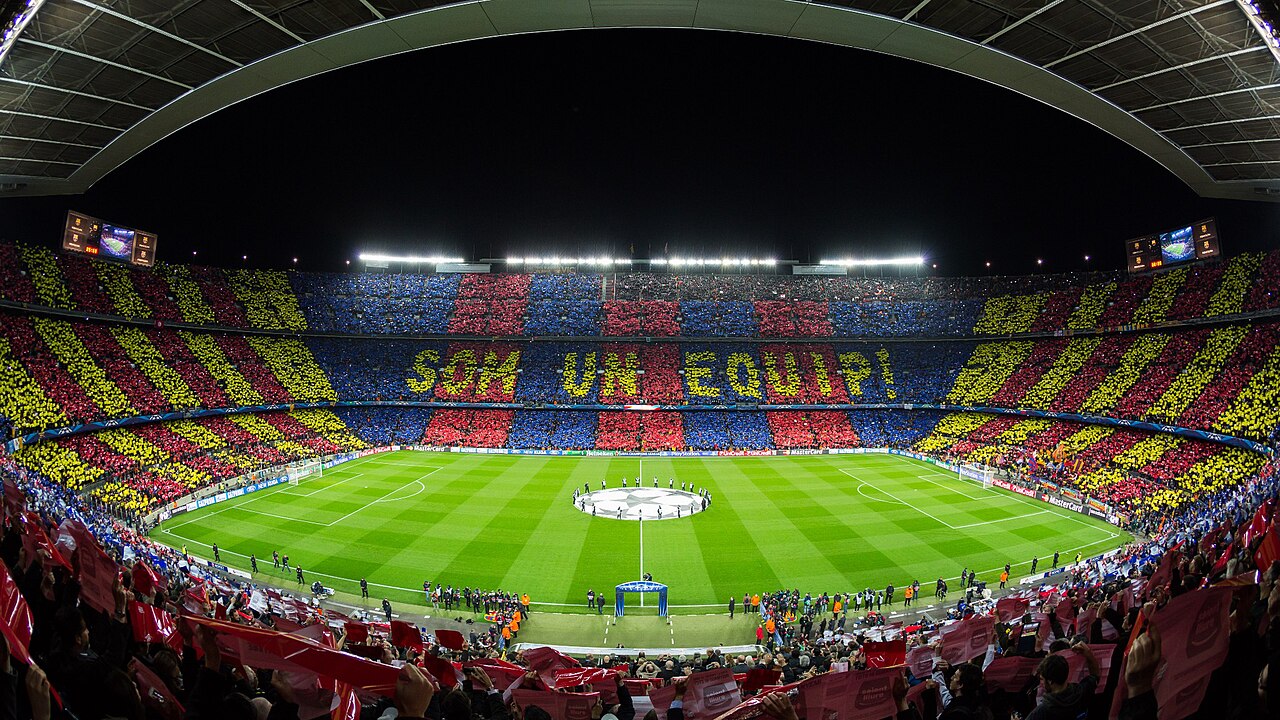 Arenabild över Spotify Camp Nou