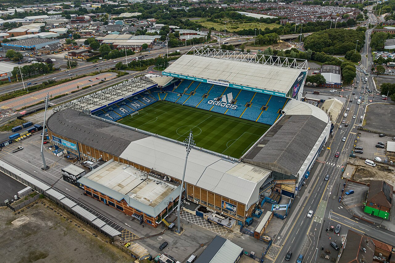 Arenabild över Elland Road