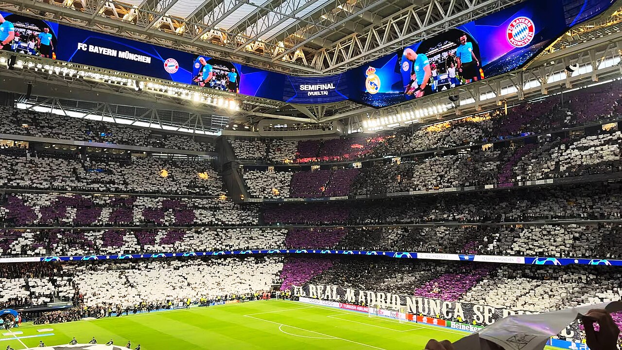 Arenabild över Santiago Bernabéu