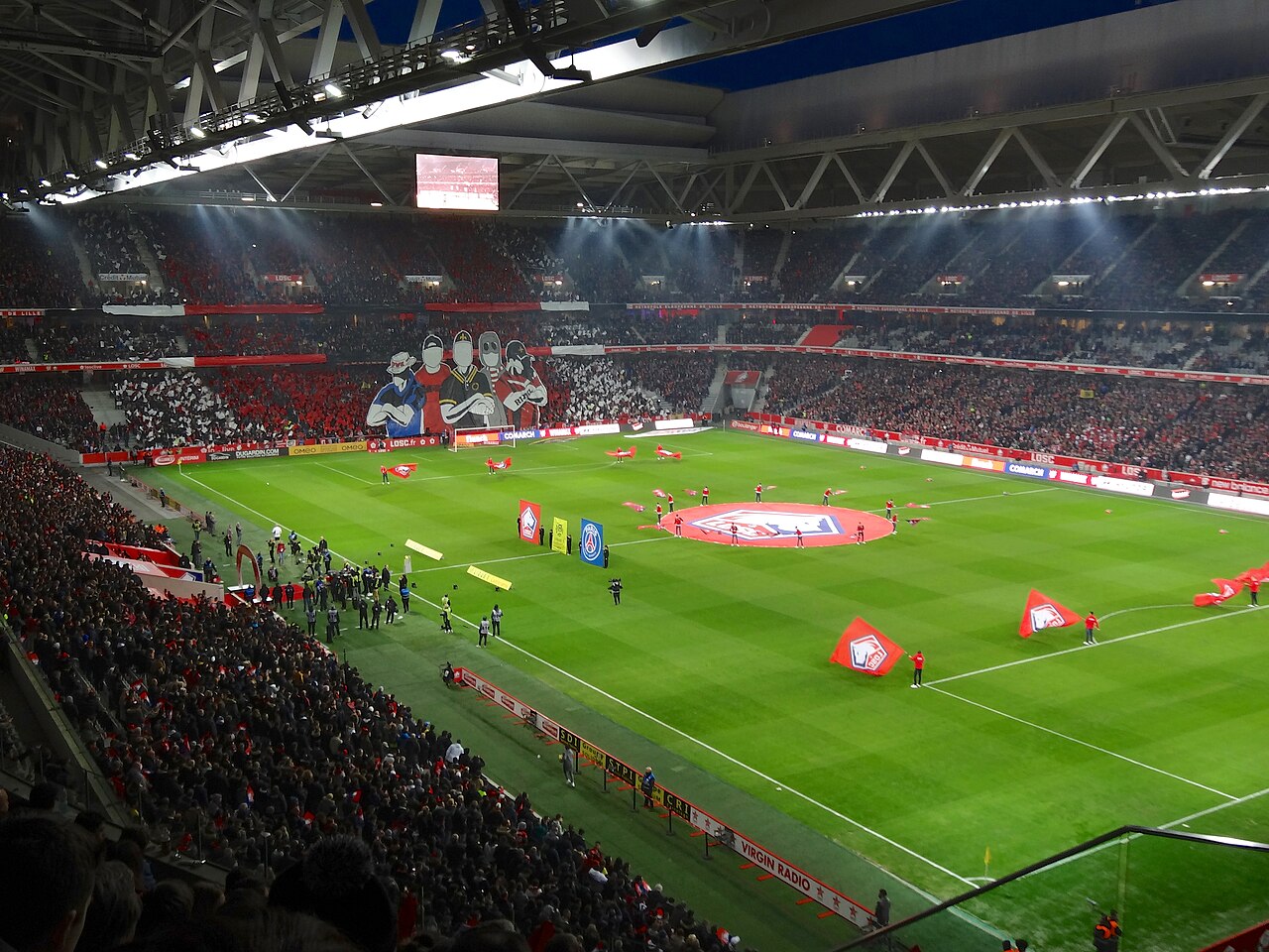 Arenabild över Stade Pierre-Mauroy